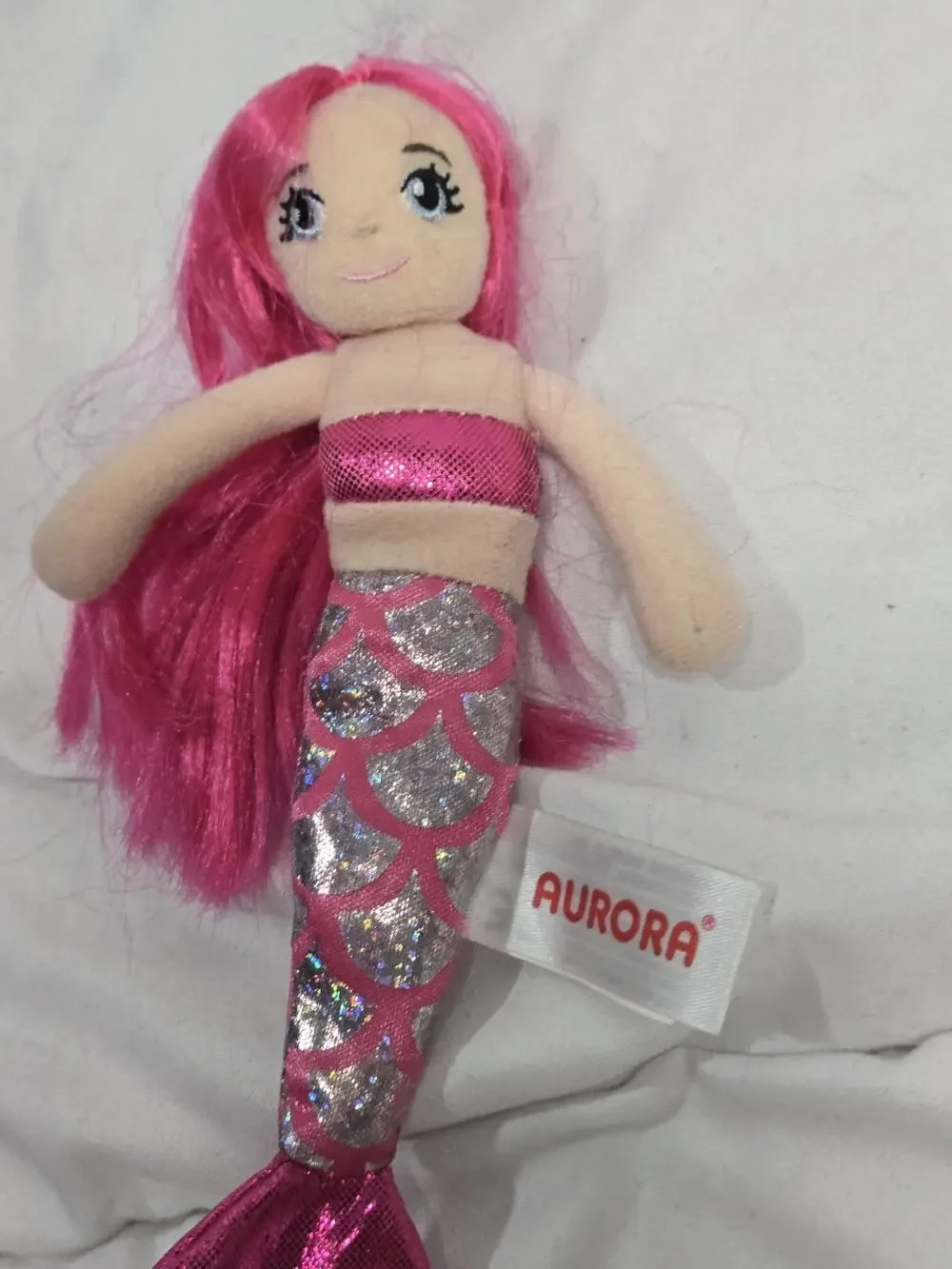 AURORA SEA WORLD PLUSH MERMAID TOY PINK SPARKLES TOY 4